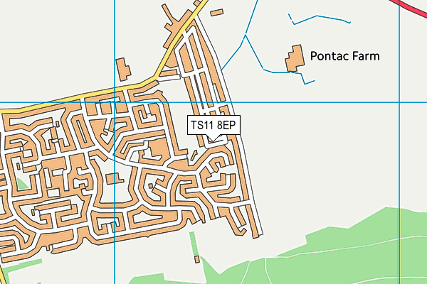 TS11 8EP map - OS VectorMap District (Ordnance Survey)