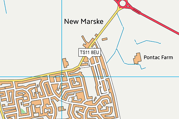 TS11 8EU map - OS VectorMap District (Ordnance Survey)