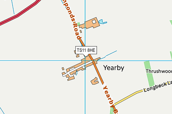 TS11 8HE map - OS VectorMap District (Ordnance Survey)