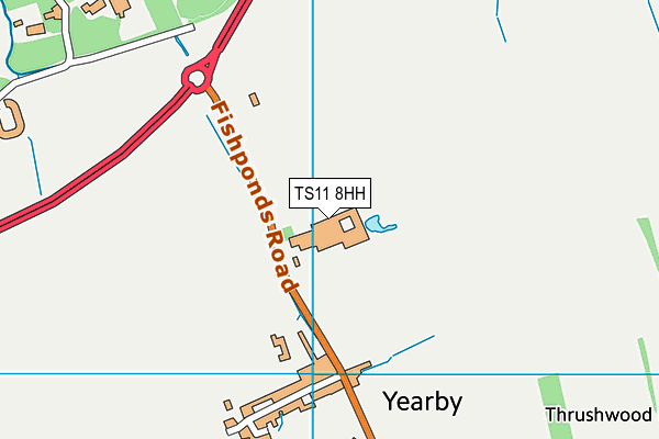 TS11 8HH map - OS VectorMap District (Ordnance Survey)
