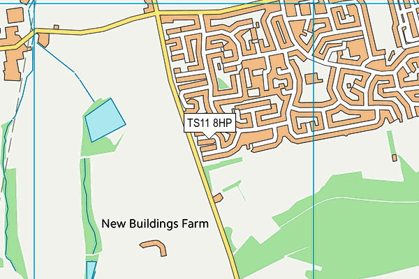 TS11 8HP map - OS VectorMap District (Ordnance Survey)