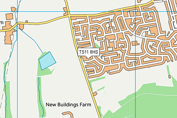 TS11 8HS map - OS VectorMap District (Ordnance Survey)