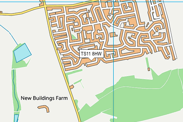 TS11 8HW map - OS VectorMap District (Ordnance Survey)