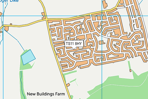 TS11 8HY map - OS VectorMap District (Ordnance Survey)