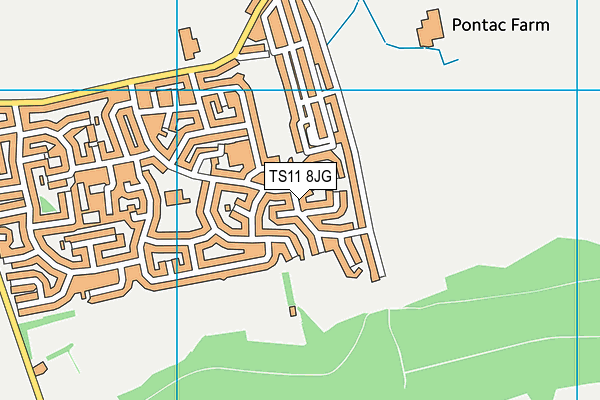 TS11 8JG map - OS VectorMap District (Ordnance Survey)