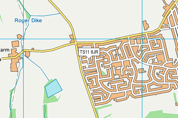 TS11 8JR map - OS VectorMap District (Ordnance Survey)