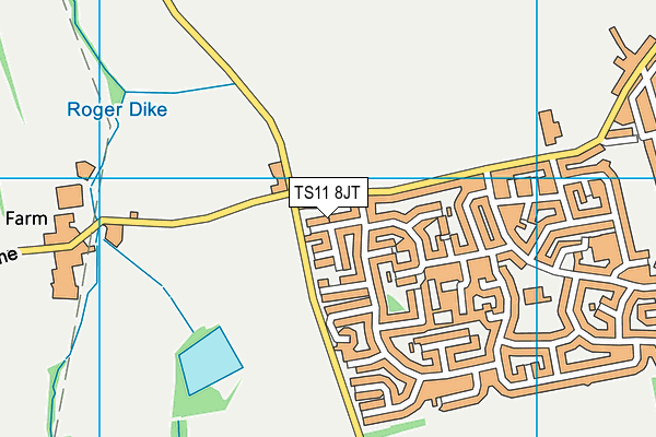 TS11 8JT map - OS VectorMap District (Ordnance Survey)
