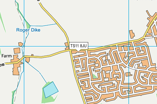 TS11 8JU map - OS VectorMap District (Ordnance Survey)