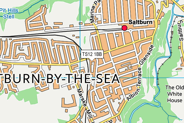 TS12 1BB map - OS VectorMap District (Ordnance Survey)