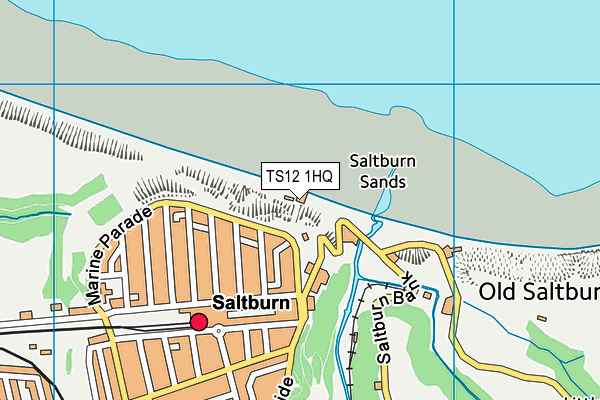 TS12 1HQ map - OS VectorMap District (Ordnance Survey)