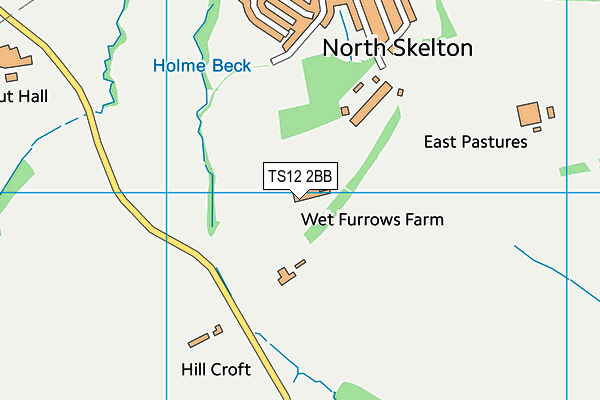 TS12 2BB map - OS VectorMap District (Ordnance Survey)