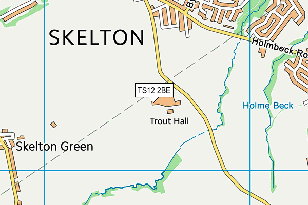 TS12 2BE map - OS VectorMap District (Ordnance Survey)