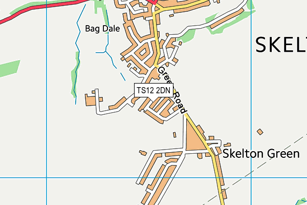 TS12 2DN map - OS VectorMap District (Ordnance Survey)