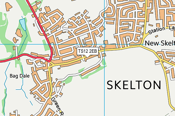 TS12 2EB map - OS VectorMap District (Ordnance Survey)