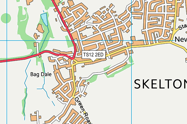 TS12 2ED map - OS VectorMap District (Ordnance Survey)
