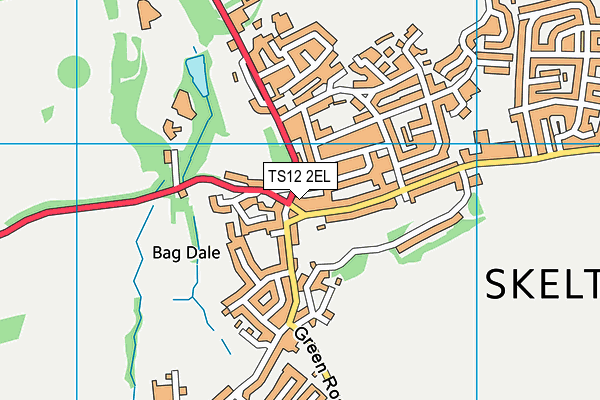 TS12 2EL map - OS VectorMap District (Ordnance Survey)