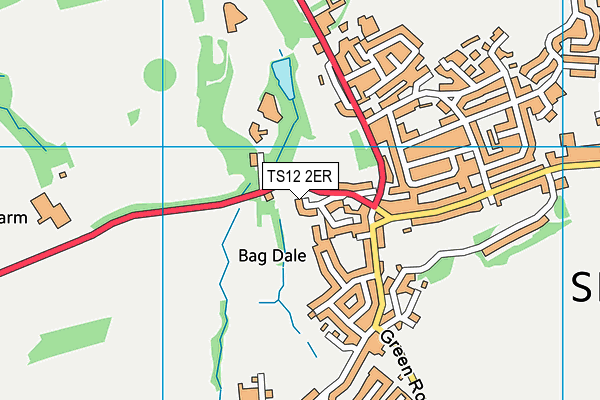 TS12 2ER map - OS VectorMap District (Ordnance Survey)