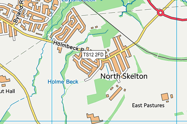 TS12 2FD map - OS VectorMap District (Ordnance Survey)