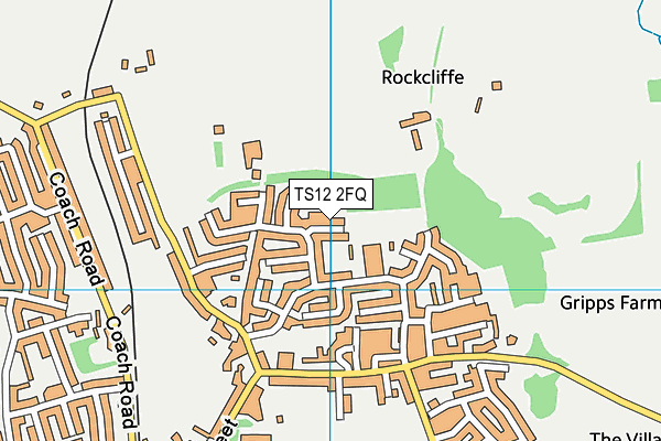 TS12 2FQ map - OS VectorMap District (Ordnance Survey)