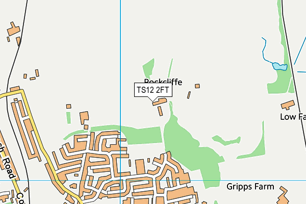 Hunley Hotel Golf Club map (TS12 2FT) - OS VectorMap District (Ordnance Survey)