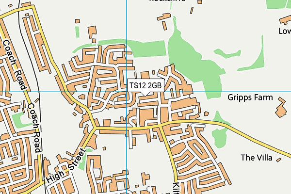 TS12 2GB map - OS VectorMap District (Ordnance Survey)