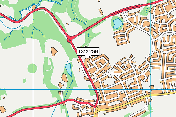 TS12 2GH map - OS VectorMap District (Ordnance Survey)