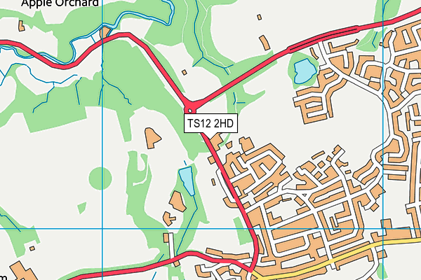 TS12 2HD map - OS VectorMap District (Ordnance Survey)