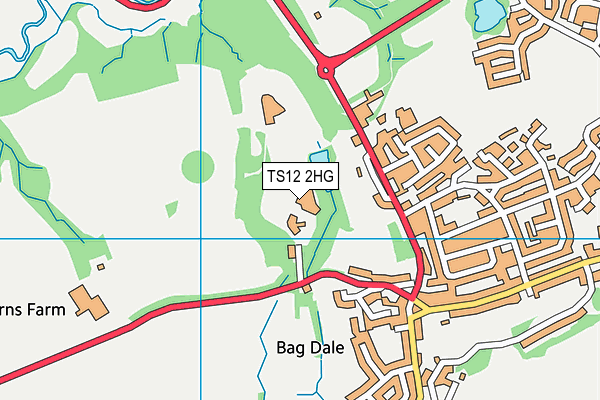 TS12 2HG map - OS VectorMap District (Ordnance Survey)