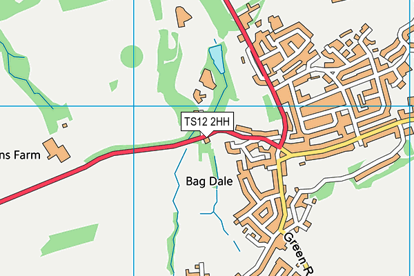 TS12 2HH map - OS VectorMap District (Ordnance Survey)