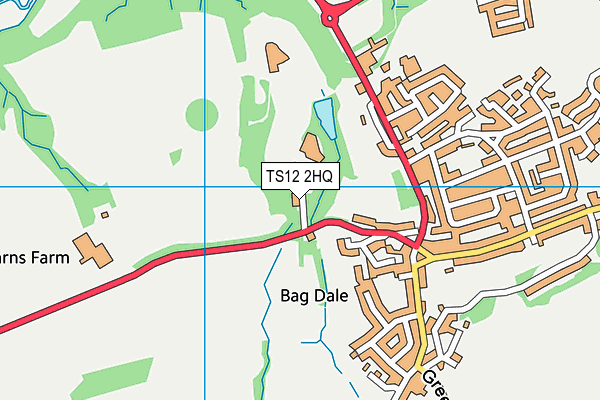 TS12 2HQ map - OS VectorMap District (Ordnance Survey)