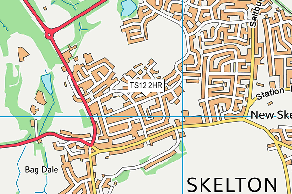 TS12 2HR map - OS VectorMap District (Ordnance Survey)