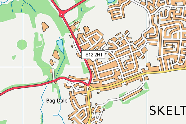 TS12 2HT map - OS VectorMap District (Ordnance Survey)