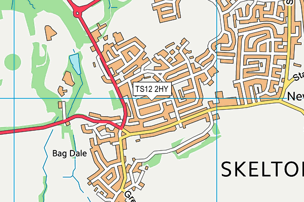 TS12 2HY map - OS VectorMap District (Ordnance Survey)