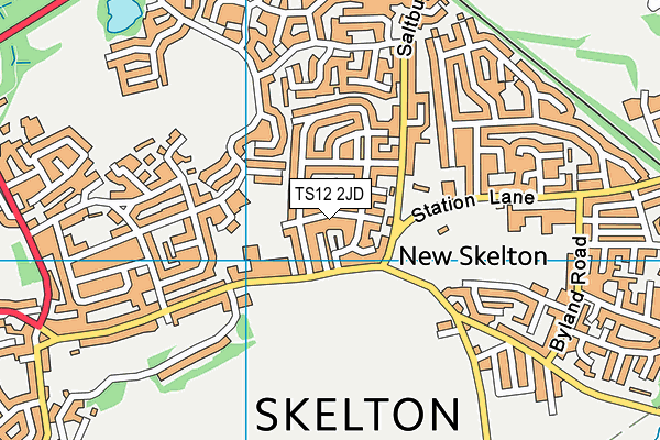 TS12 2JD map - OS VectorMap District (Ordnance Survey)