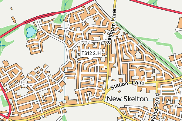 TS12 2JH map - OS VectorMap District (Ordnance Survey)