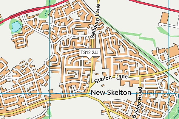 TS12 2JJ map - OS VectorMap District (Ordnance Survey)