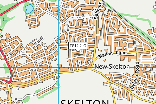 TS12 2JQ map - OS VectorMap District (Ordnance Survey)