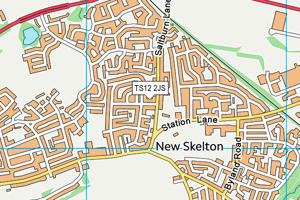 TS12 2JS map - OS VectorMap District (Ordnance Survey)