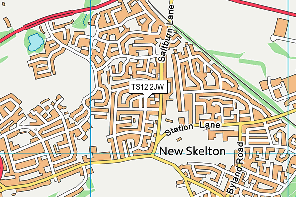 TS12 2JW map - OS VectorMap District (Ordnance Survey)