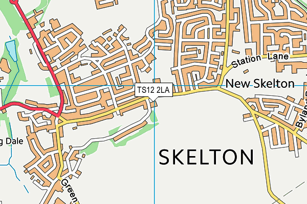 TS12 2LA map - OS VectorMap District (Ordnance Survey)