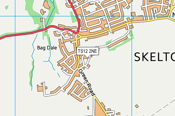 TS12 2NE map - OS VectorMap District (Ordnance Survey)