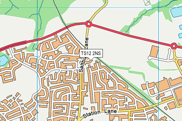 TS12 2NS map - OS VectorMap District (Ordnance Survey)