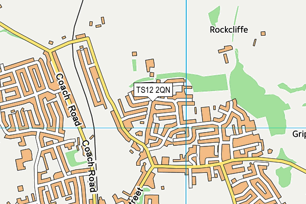TS12 2QN map - OS VectorMap District (Ordnance Survey)