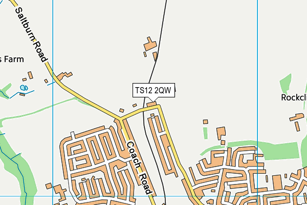 TS12 2QW map - OS VectorMap District (Ordnance Survey)