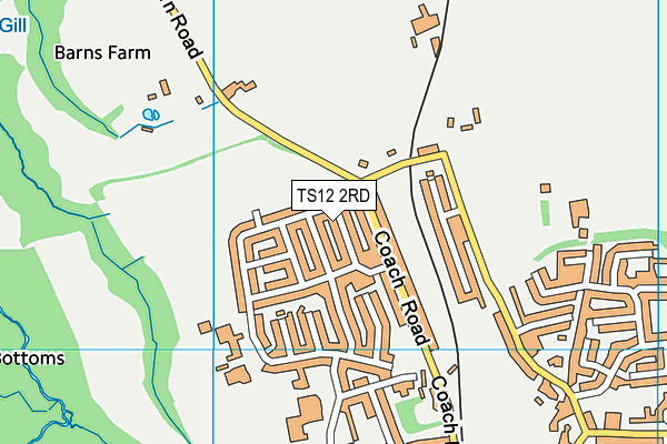 TS12 2RD map - OS VectorMap District (Ordnance Survey)