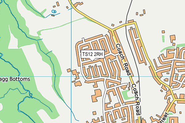 TS12 2RH map - OS VectorMap District (Ordnance Survey)