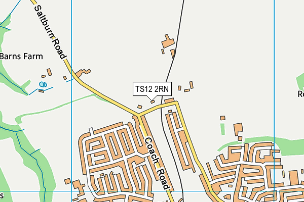 TS12 2RN map - OS VectorMap District (Ordnance Survey)