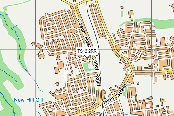 TS12 2RR map - OS VectorMap District (Ordnance Survey)