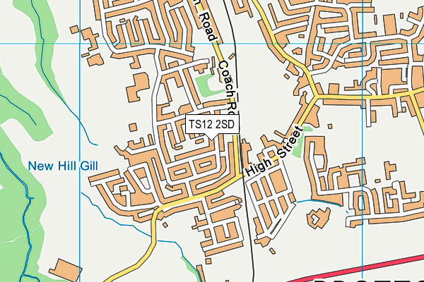 TS12 2SD map - OS VectorMap District (Ordnance Survey)