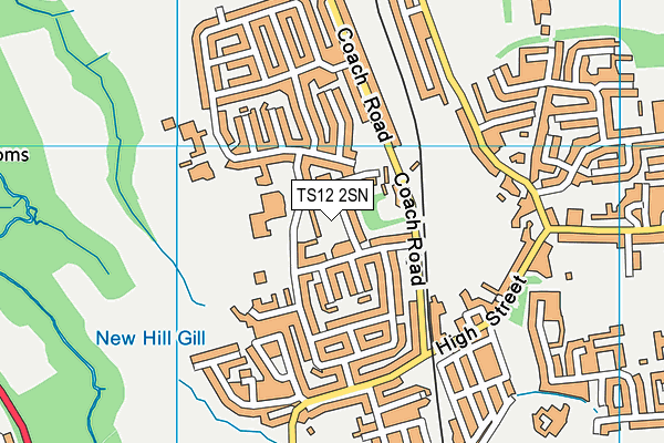 TS12 2SN map - OS VectorMap District (Ordnance Survey)